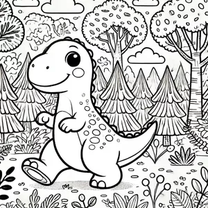 Imagem de capa para o Ebook 30 Dinossauros Para Colorir-Aventura Jurássica