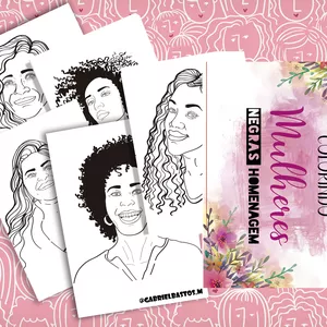 Imagem de capa para o Ebook Colorindo mulheres negras homenagem 