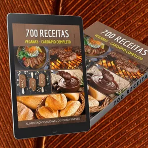 Imagem de capa para o Ebook Cardápio 700 Receitas Veganas