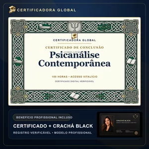 Imagem do curso 🔥 BOLSA 100% [APLICADA] - [MATRÍCULA] CURSO DE FORMAÇÃO EM PSICANÁLISE CONTEMPORÂNEA - ACESSO VITALÍCIO - CRACHÁ BLACK + REGISTRO - CASHBACK R$ 25 - BÔNUS APOSTILA EXTRA - CG