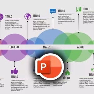 Imagen de portada para Curso online Plantilla línea del tiempo en PowerPoint