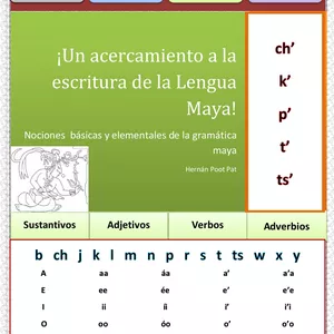 Imagen de portada para Ebook ¡Un acercamiento a la escritura de la Lengua Maya! Nociones  básicas y elementales de la gramática maya. 