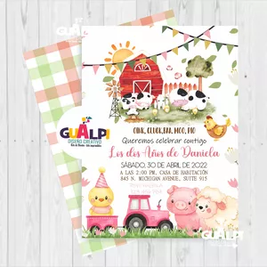 Imagen de portada para Curso online INVITACION DE LA GRANJA ACUARELA ROSA