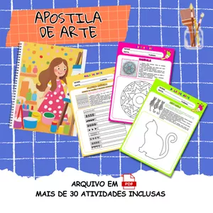 Imagem de capa para o Ebook Apostila de Arte para Ed. Infantil e Ensino Fundamental
