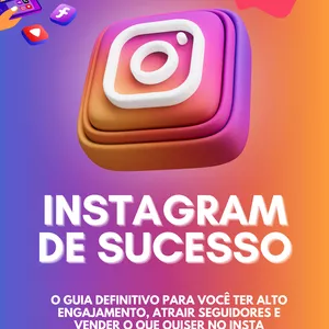 Imagem de capa para o Ebook INSTAGRAM DE SUCESSO!!