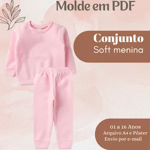 Imagem de capa para o Ebook MOLDE EM PDF CONJUNTO MOLETOM SOFT INFANTIL