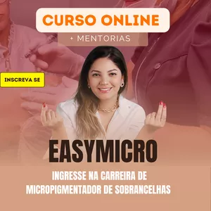 Imagem de capa para o Curso online Micropigmentação de Sobrancelhas descomplicada EASYMICRO