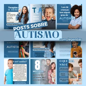 Imagem de capa para o Curso online Pack Canva Autismo