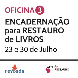 Imagem de capa para o Evento presencial Oficina de Encadernação para Restauro de Livros