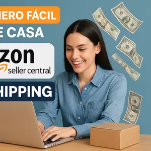 Imagen de portada para Curso online Gana dinero fácil desde casa en Amazon Seller Central (Dropshipping). Mi Experiencia Real con el Dropshipping y Cómo Ganar Dinero de Verdad