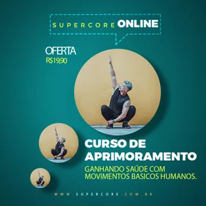 Cover image for Online course CURSO 01 - Ganhando saúde com movimentos básicos humanos