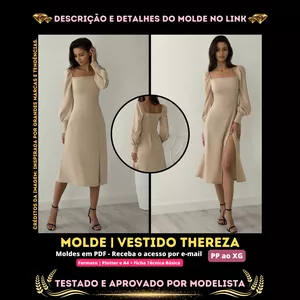 Imagem de capa para o Curso online [Molde em PDF] - Vestido Thereza. ID 3491471