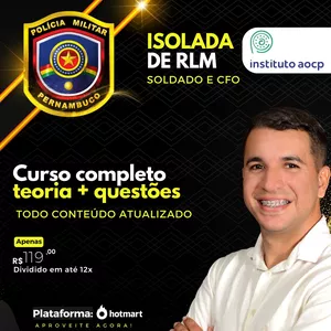 Imagem do curso ISOLADA DE RACIOCÍNIO LÓGICO MATEMÁTICO - PMPE