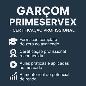 Imagem do curso Garçom PrimeServeX – Certificação Profissional 