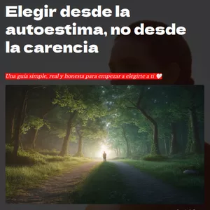 Imagen de portada para Ebook Elegir desde la autoestima, no desde la carencia: Una guía simple, real y honesta para empezar a elegirte a ti