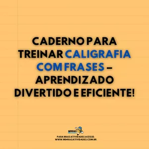 Imagem de capa para o Ebook Caderno para Treinar Caligrafia com Frases – Aprendizado Divertido e Eficiente!