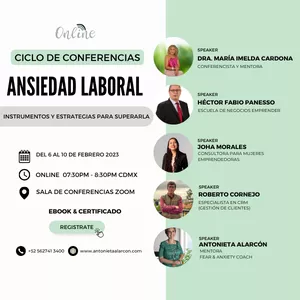 Imagen de portada para Evento online Ansiedad Laboral Instrumentos y Estrategias para Superarla