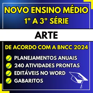 Imagem de ARTE - Planejamentos e Atividades - Novo Ensino Médio 2024 criado por ALFABETINHO na hotmart