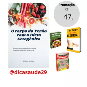 Imagem de capa para o Ebook O CORPO DO VERÃO com a Dieta Cetogência e mais 03 super bônus