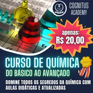 Imagem de capa para o Curso online QUÍMICA DO ZERO: DO BÁSICO AO AVANÇADO