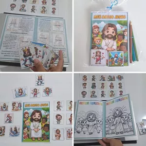 Imagem de capa para o Ebook ÁLBUM DE FIGURINHAS BIBLICAS MEU AMIGO JESUS 