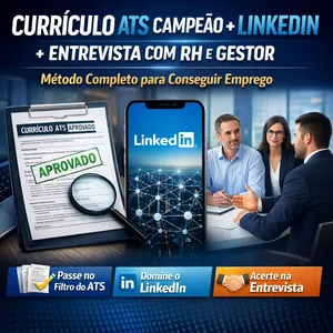 Imagem do curso Currículo ATS Campeão +Linkedin Otimizado + Entrevista com RH e Gestor