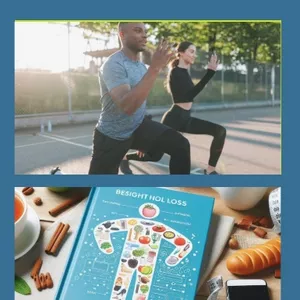 Imagem de capa para o Ebook 2x1 -  Emagreça 7 kilos em 30 Dias com  Treinos Rápidos  e Plano de Treino para chegar no seu Objetivo