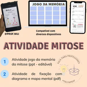 Imagem de capa para o Curso online Atividade Mitótica: Jogo da mémoria, Fixação e Mapa mental