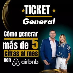 Imagen de portada para Curso online Ticket General- Gana mas de 5 cifras al mes con Airbnb sin ser dueño de una propiedad 