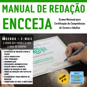 Imagem de capa para o Ebook MANUAL DE REDAÇÃO ENCCEJA