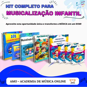 Imagem de capa para o Ebook Kit Completo Musicalização Infantil - AMO