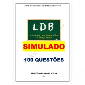 Imagem de capa para o Ebook 100 QUESTÕES DA LDB-Lei de Diretrizes e Bases da Educação/Professor Chagas