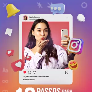 Imagem de capa para o Ebook 10 passos para se tornar um influencer