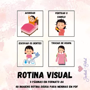 Imagem de capa para o Ebook Rotina Visual Menina - PDF
