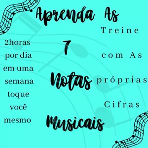 Imagem de capa para o Ebook Aprenda 7 notas musicais
