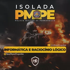 Imagem de capa para o Curso online ISOLADA DE INFORMÁTICA E RACIOCÍNIO LÓGICO PMPE - HD CURSOS