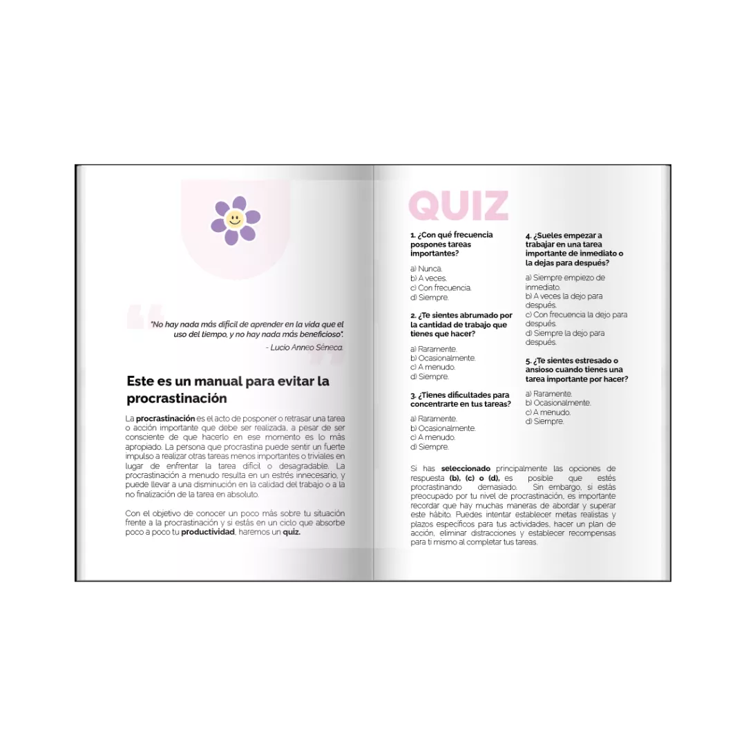 Libro evita la procrastinación