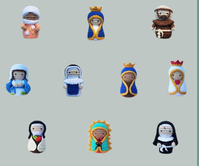 Arte de Oração em Fios - Pacote de Amigurumi religioso >