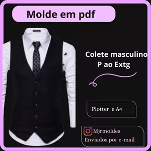 Imagem de capa para o Ebook Molde colete masculino 