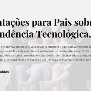 Imagem de capa para o Ebook E-book Orientações para Pais sobre  Dependência Tecnológica.