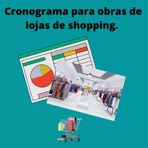 Imagem de capa para o Curso online Planilha cronograma de obras para lojas de shopping.