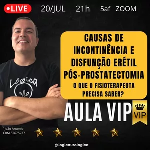 Imagem de capa para o Evento online AULA VIP - CAUSAS DE INCONTINÊNCIA E DISF ERÉTIL PÓS-PROSTATECTOMIA