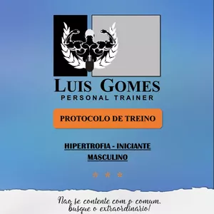 Imagem de capa para o Ebook Planilha treino de Musculação - Hipertrofia - Iniciante - Masculino