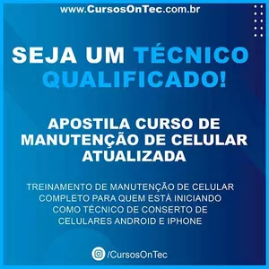 Imagem de capa para o Ebook Apostila Curso de Manutenção de Celular 2023