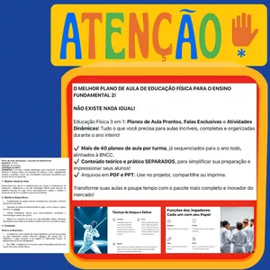 Imagem de capa para o Ebook Educação Física 3 em 1: Pacote Completo para Professores do Ensino Fundamental 2!