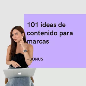Imagen de portada para Ebook 101 Ideas de contenido para marcas  + BONUS