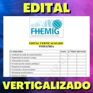 Imagem de capa para o Ebook PEDIATRIA - FHEMIG 2023 - Edital Verticalizado + Ciclo