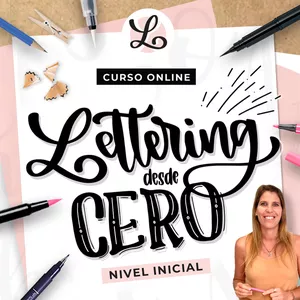 Imagen de portada para Curso online LETTERING DESDE CERO - Curso Online de Nivel Inicial