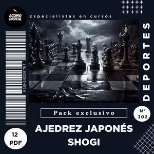 Imagen de portada para Ebook Curso Digital de Ajedrez Japonés Shogi | 12 ebooks en PDF