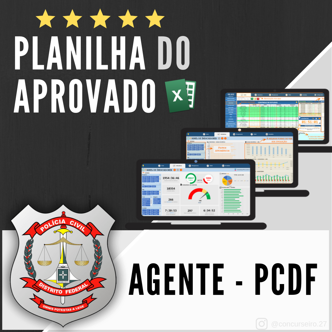 Imagem do curso Planilha do Aprovado - PC-DF - Agente